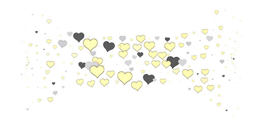 Falling red and pink hearts isolated on transparent background. Valentine’s day design.