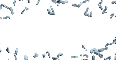 question icons, original 3d rendering; business and marketing concepts