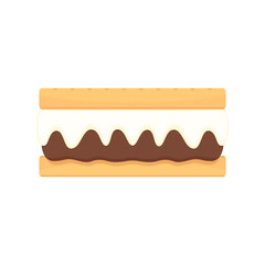 Chocolate bar and graham crackers. S'more graham cracker, chocolate, and marshmallow.