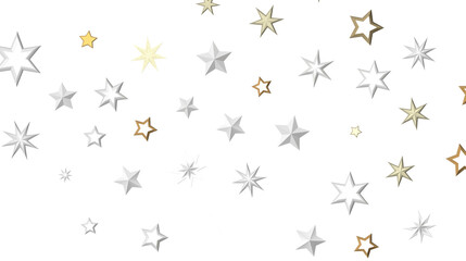 Galactic Christmas Descent: Enthralling 3D Illustration of Falling Holiday Stars from the Cosmos