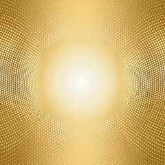 Gold halftone gradient background with dots elegant texture empty pattern with copy space for product design or text copyspace