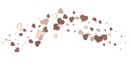 Ilustration of red realistics hearts whit 3D effect. rain of hearts