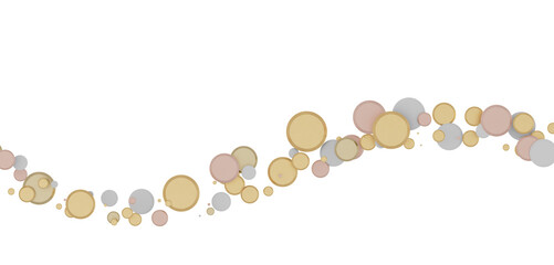 gold  Delight: Captivating 3D Illustration of Joyful gold Confetti