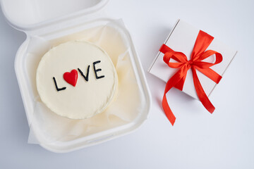 Bento cake with the words 