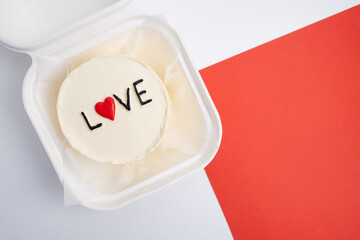 Bento cake with the words 