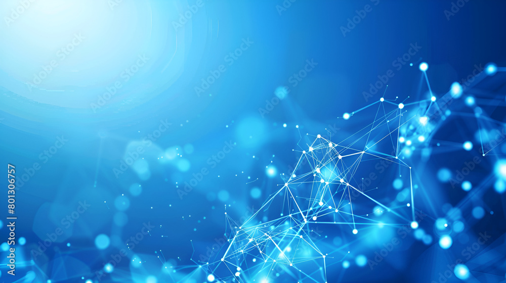 Poster dot blue wave light screen gradient texture background. abstract ai technology big data digital back