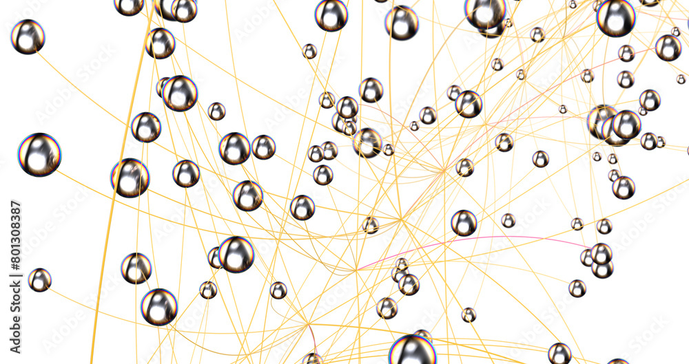 Aufkleber 3d network technology in future