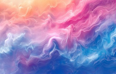 Fototapeta premium A surreal abstract texture is produced by swoops of shimmering pastel colours.