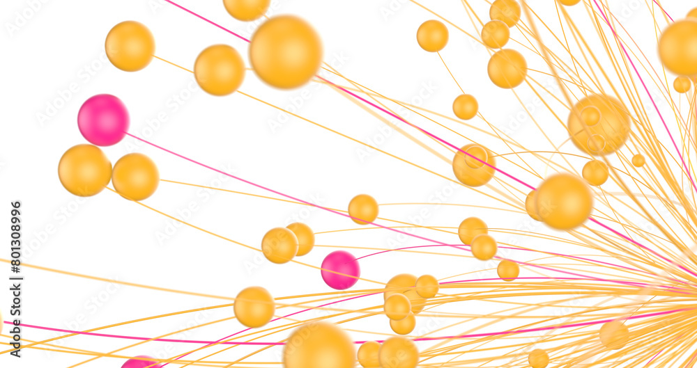 Aufkleber 3d network technology in future