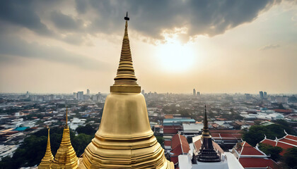 'Bang View Travel Golden Landmark Saket Mount Wat View Bangkok Business Sky Technology Office City...