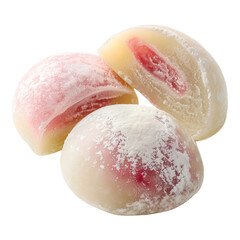 Mouthwatering mochi isolated on transparent background