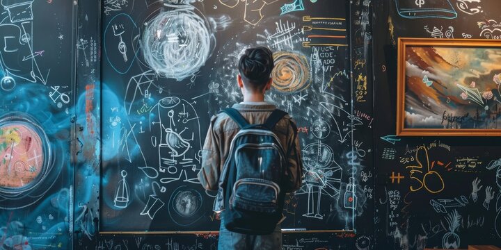 An unidentified mentally ill man stands alone at night feeling uneasy. Depression-stricken mixed-race man arranges photographs in his bedroom. Uncontrolled OCD man