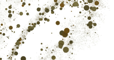 Gilded Celebration: Magnificent 3D Illustration of a Grand gold Confetti Event