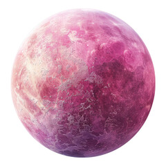 Fototapeta premium Pink planet isolated on transparent background