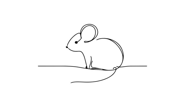 recommend clip art: one continuous line drawing of a mouse