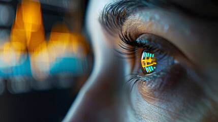 The image shows investors engaging in activities related to technology, the stock market, gold, and graphs in graphic form.