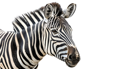 zebra on white background