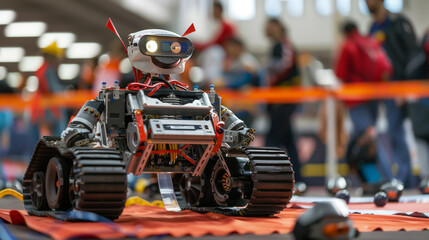 Obraz premium Global teams compete in robotics, advancing autonomous tech limits.