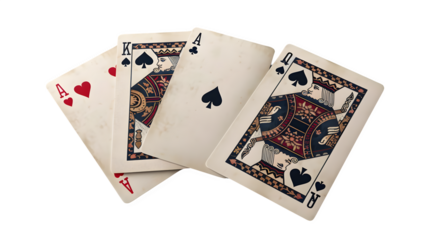 Playing Cards Mockup with Standard Deck for Games and Entertainment, Isolated on White, Transparent Background, PNG File, Hand Edited Generative AI