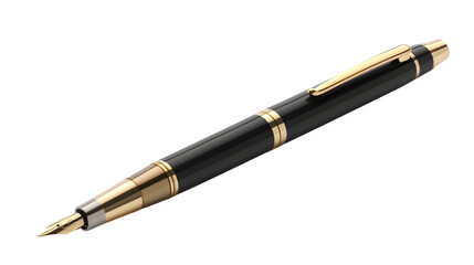 Pen Mockup with Click Mechanism for Office and Stationery Use, Isolated on White, Transparent Background, PNG File, Hand Edited Generative AI