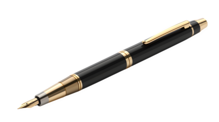 Pen Mockup with Click Mechanism for Office and Stationery Use, Isolated on White, Transparent Background, PNG File, Hand Edited Generative AI