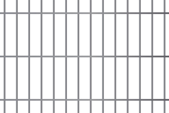 Prison bars isolated on transparent. Vector illustration. Way out to freedom concept