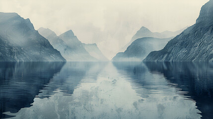 Peaceful stillness in a Danish fjord
