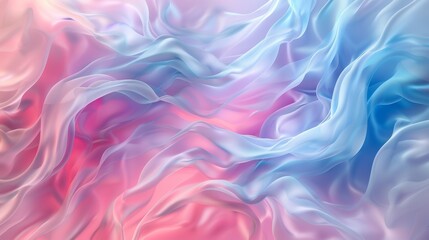 Digital art depicting water waves and intertwined leaves in pastel colors, symbolizing calm and renewal