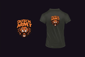 Tiger t-shirt design. AI