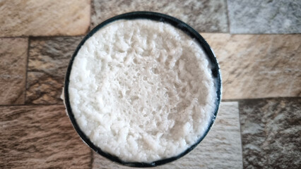 Khanom cup is a dessert in Thailand.