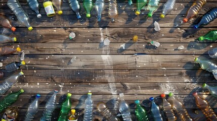 Symphony of Plastic: Aerial Dance of Bottles