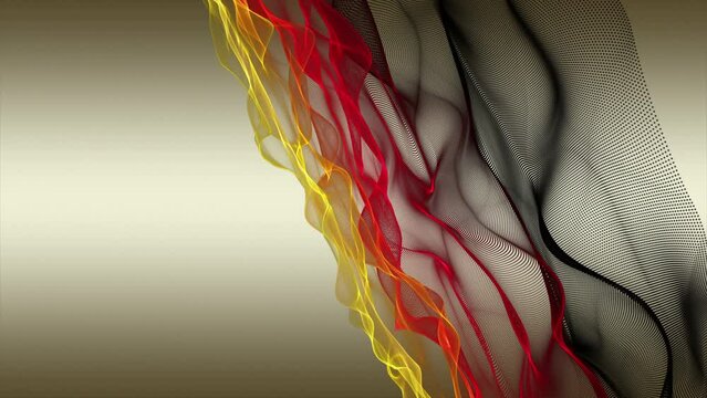 Fantastic German color wave video animation in slow motion for sporting events and space for text, 4096x2304 loop 4K