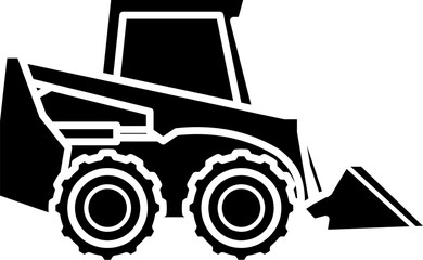 Skid Steer Loader Vector Illustration