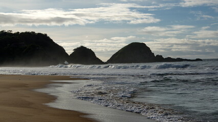 Fototapeta premium Sunrise on the beach in Zipolite, Mexico