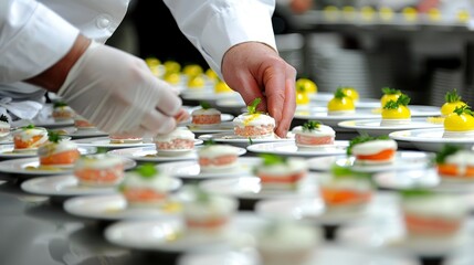 Chef led vegetarian cooking class with participants demonstrating artistic plating skills