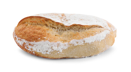 Freshly baked sourdough bread isolated on white