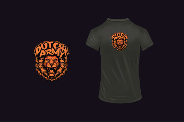 Tiger t-shirt design. AI