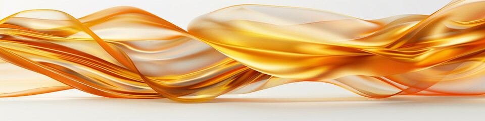 Golden wheat wave abstract, warm and golden wheat wave flowing on a white background.