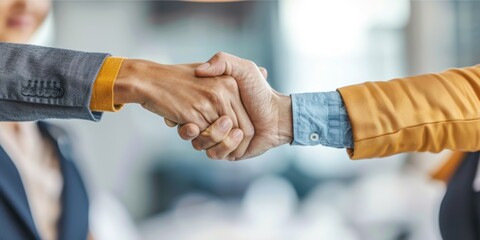 Businesspeople supporting each other in an office with a fist bump. Business professionals having fun standing with their fists joined for motivation during a meeting
