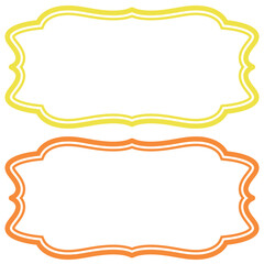 クラシックフレーム黄色とオレンジ