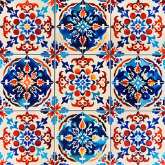 A graphic wallpaper pattern for floor tiles or walls.