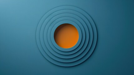 Fototapeta premium Blue and orange abstract background. Ripples in water.