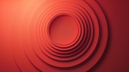 Abstract red sphere. 3D rendering of geometric shapes.