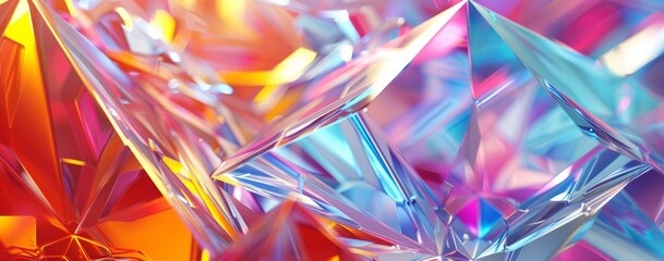 3D Diamon colorfull Abstract Background