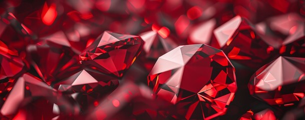 3D Diamon red Abstract Background