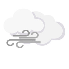 Windy Weather Forecast Icon Vector Design
