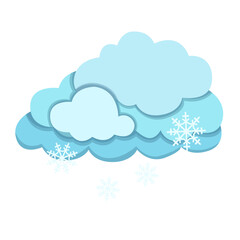 Snowy Weather Forecast Icon Vector Design