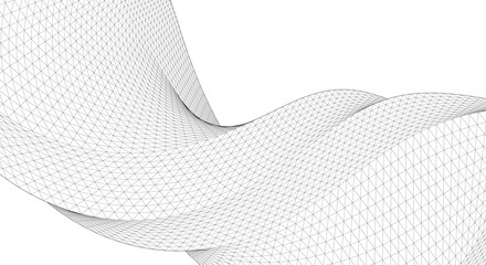 abstract spiral linear geometric shape 3d
