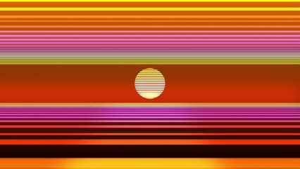 80's sunset animation
