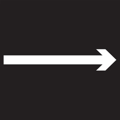 right white arrow illustration on a black background